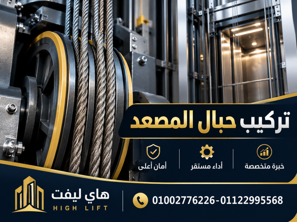 تركيب حبال المصعد