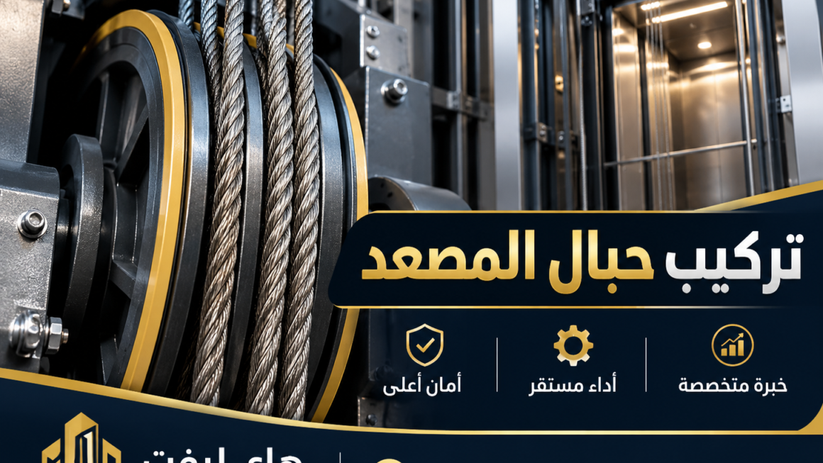 تركيب حبال المصعد 2026 | الخطوات والصيانة وأنواع حبال الجر