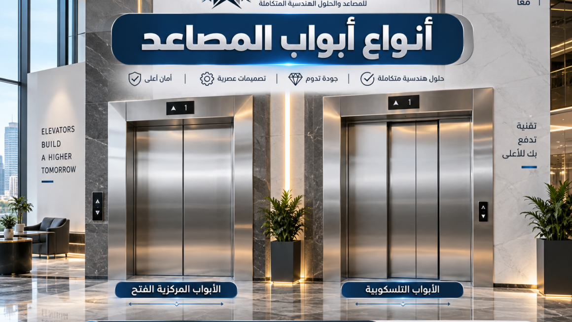 انواع ابواب المصاعد 2026 | أفضل الأنواع والأسعار في مصر